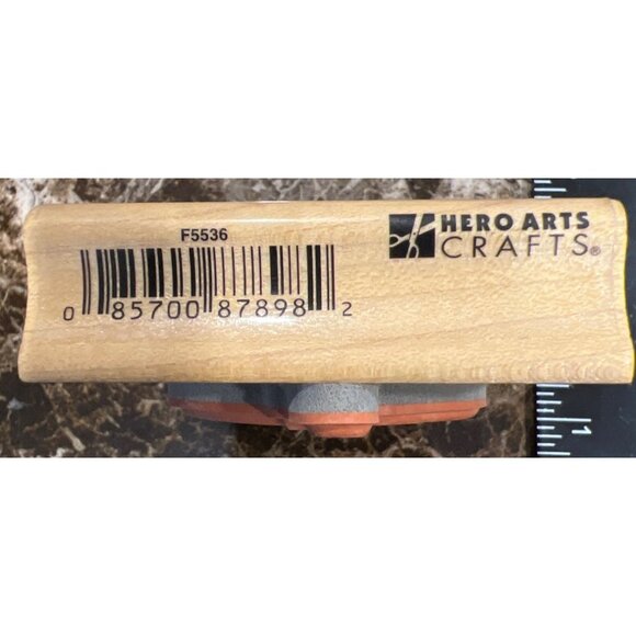 Hero Arts Crafts Peace Symbol ornament F5536 Christmas Wood Mounted Rubber Stamp - Picture 3 of 4